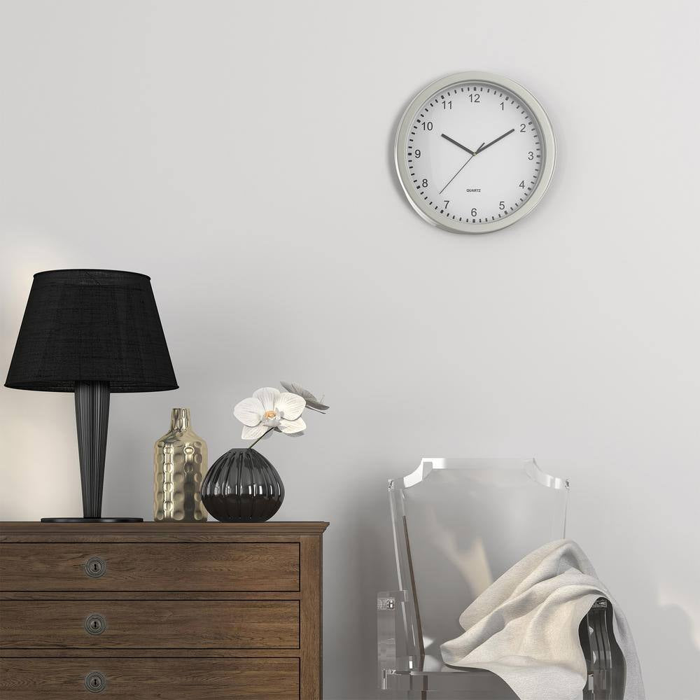 10 In. X 10 In. Circular Wall Clock with Safe