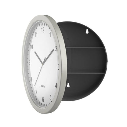 10 In. X 10 In. Circular Wall Clock with Safe