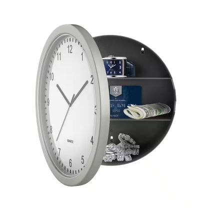 10 In. X 10 In. Circular Wall Clock with Safe